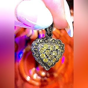 Vintage Sterling Silver Heart shape pendant (925)